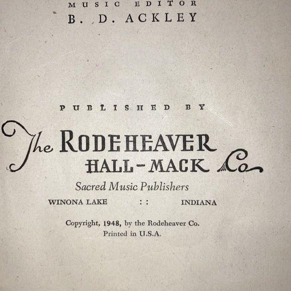 Vintage church service hymns Calvary Temple 1948 - Picture 3 of 5